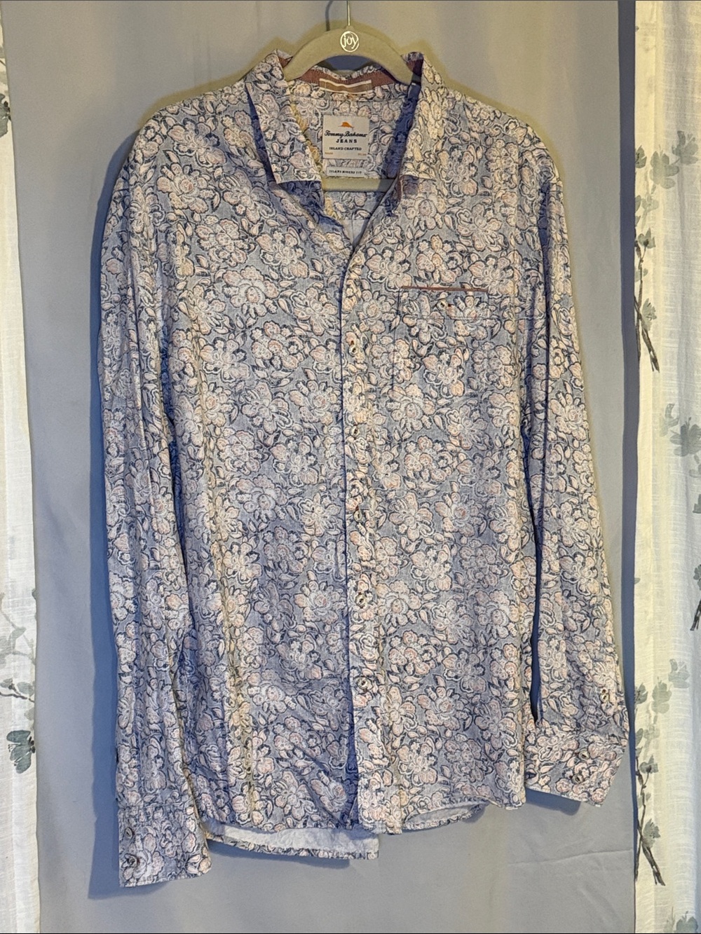 Tommy Bahama Light Blue Floral Button-Down Shirt